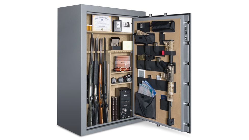 Cannon Safe Safe 36 Gun, Hammertone Gray/Chrome, 36 gun CA33-H2FDC-15