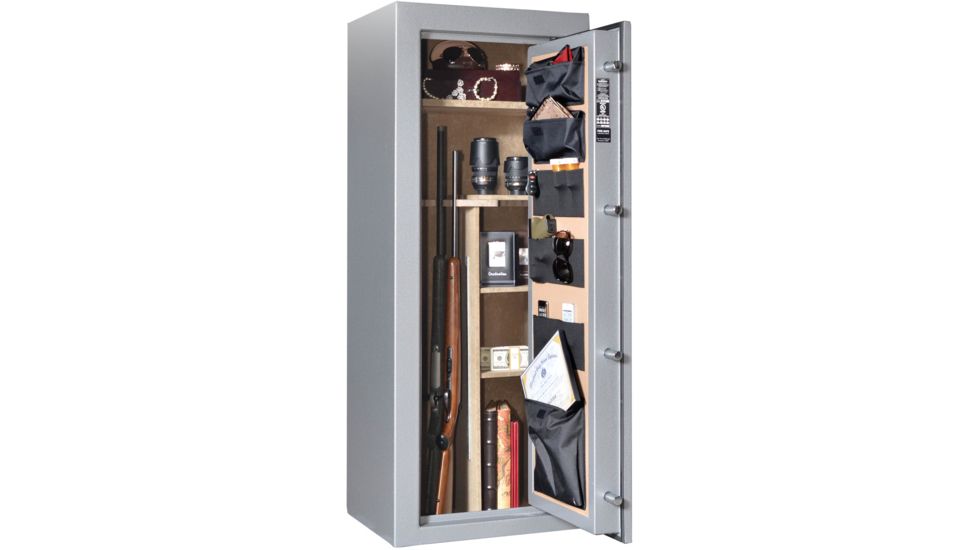 Cannon Safe Scout S14 24 Gun Electronic Safe, 59x24x18in - Hammertone Gray/Chrome S14-H2TEC-13