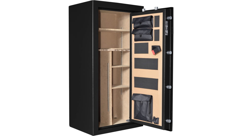 Cannon Safe Series 23 Fireproof 24 Gun Safe, 60x30x24in - Hammertone, Black/Chrome CA23-H1FDC-13