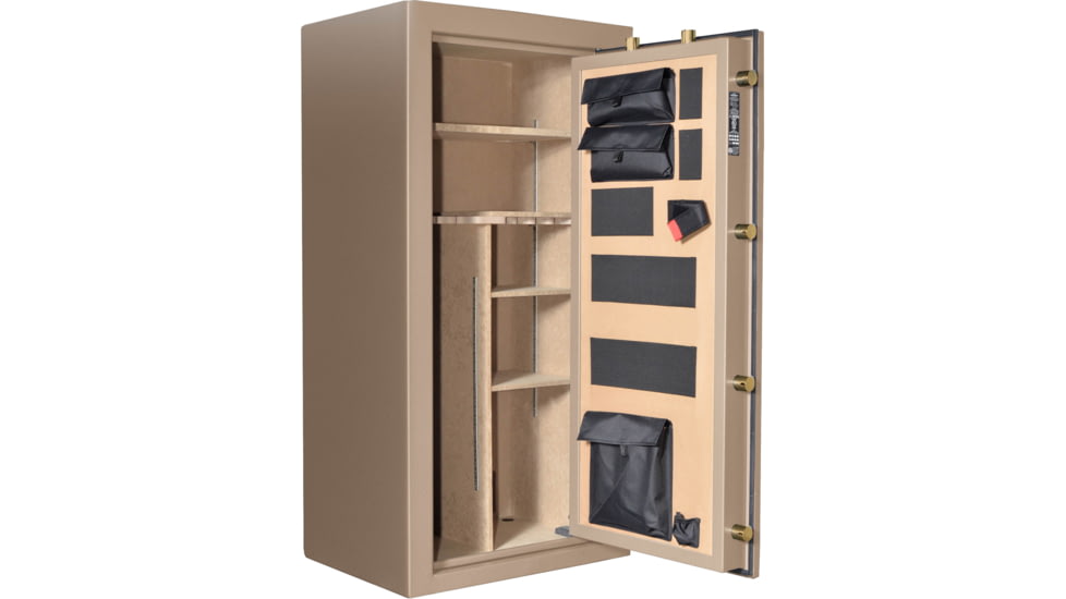 Cannon Safe Series 23 Fireproof 24 Gun Safe, 60x30x24in - Hammertone Beige/Brass CA23-H3FDB-13