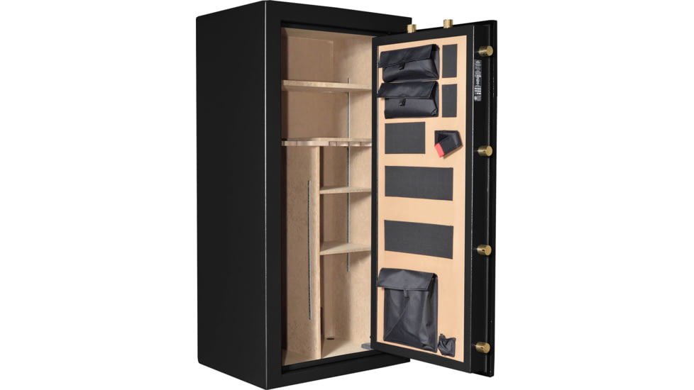 Cannon Safe Series 23 Fireproof 24 Gun Safe, 60x30x24in - Hammertone Black/Brass CA23-H1FDB-13