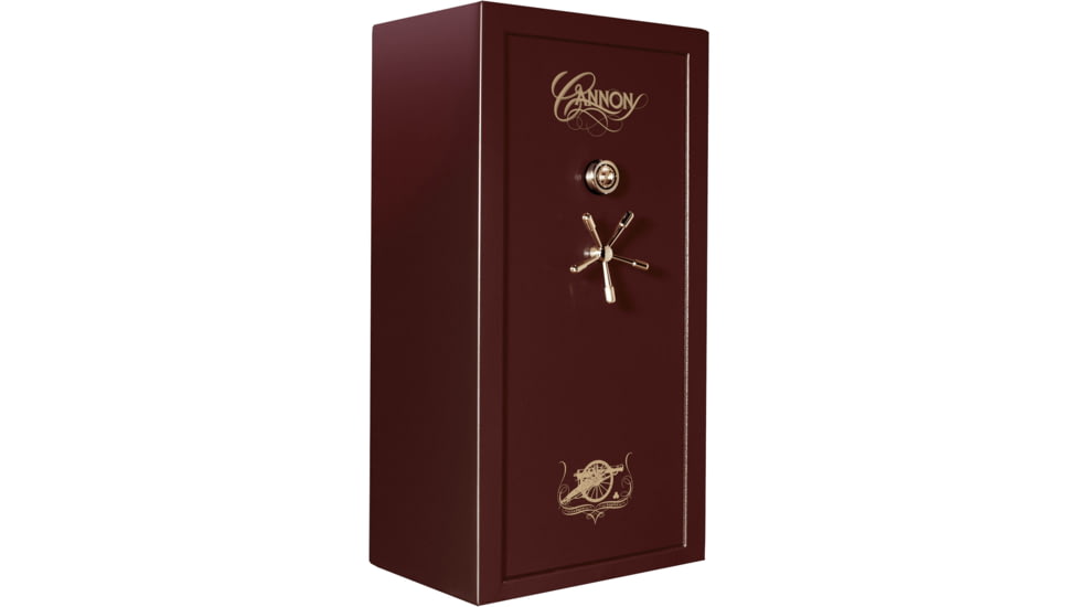 Cannon Safe Series 23 Fireproof 24 Gun Safe, 60x30x24in - Hammertone Burgundy/Brass CA23-H5FDB-13