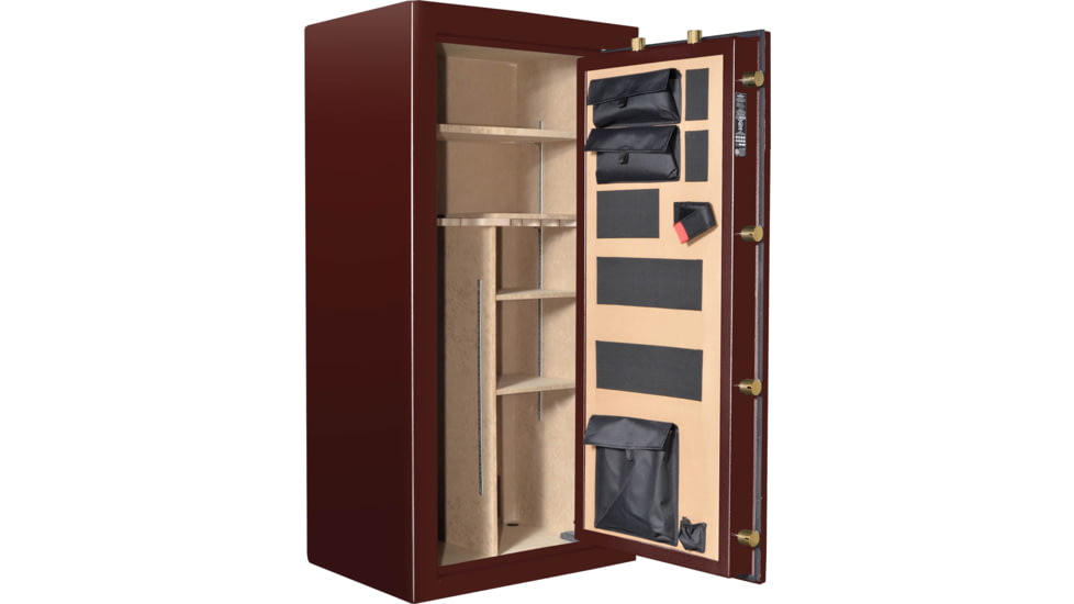 Cannon Safe Series 23 Fireproof 24 Gun Safe, 60x30x24in - Hammertone Burgundy/Brass CA23-H5FDB-13