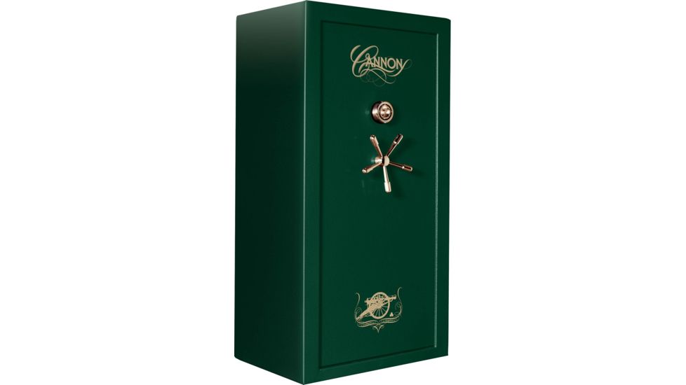 Cannon Safe Series 23 Fireproof 24 Gun Safe, 60x30x24in - Hammertone Green/Brass CA23-H4FDB-13