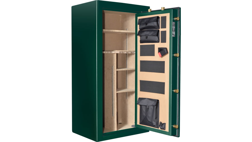 Cannon Safe Series 23 Fireproof 24 Gun Safe, 60x30x24in - Hammertone Green/Brass CA23-H4FDB-13