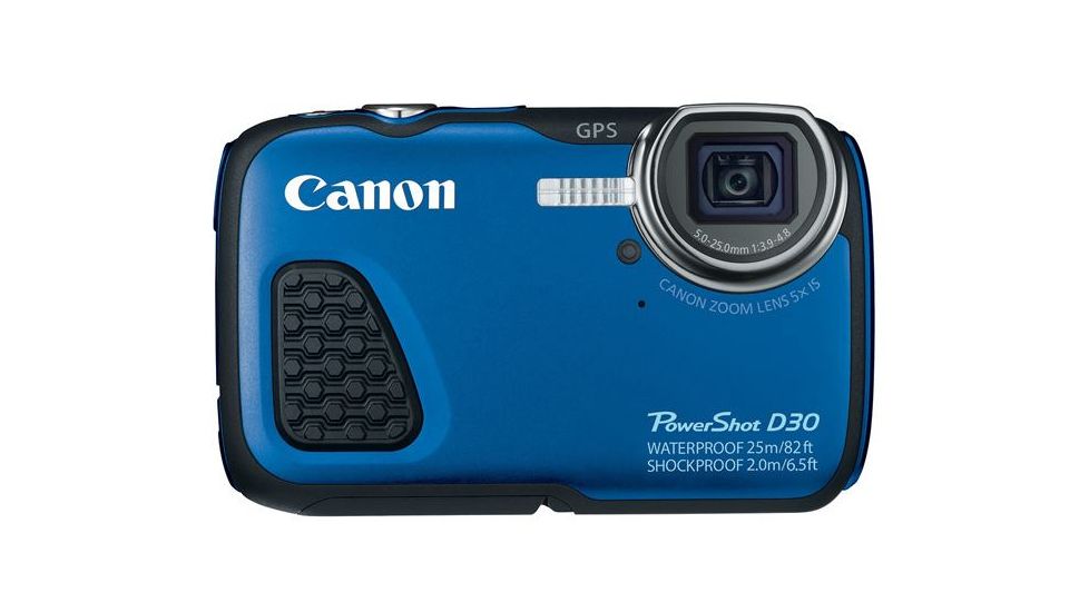 Canon 12.1MP PowerShot D30 Waterproof Compact Digital Camera, Blue 9337B001