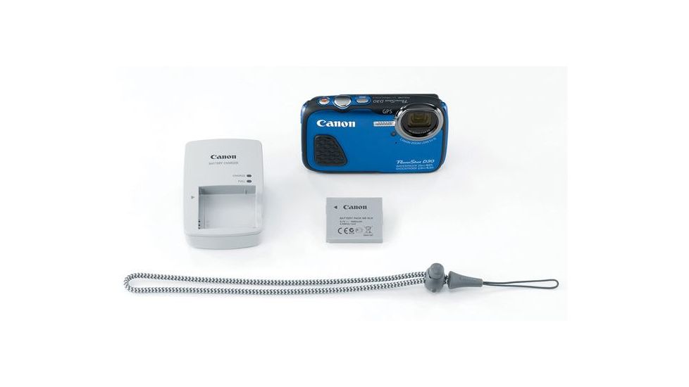 Canon 12.1MP PowerShot D30 Waterproof Compact Digital Camera, Blue 9337B001