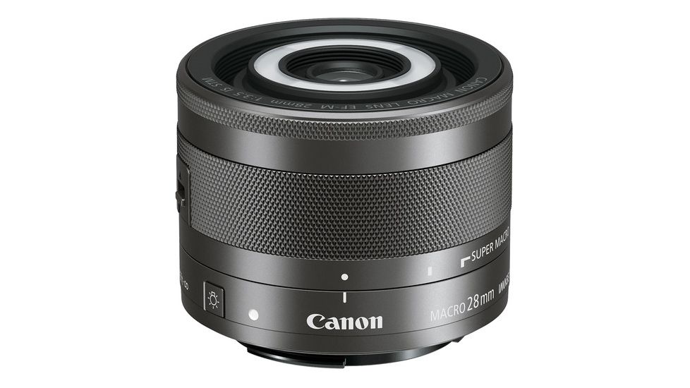 Canon EF-M 28mm f/3.5 Macro IS STM Camera Lens, Black 1362C002