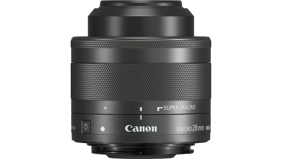 Canon EF-M 28mm f/3.5 Macro IS STM Camera Lens, Black 1362C002