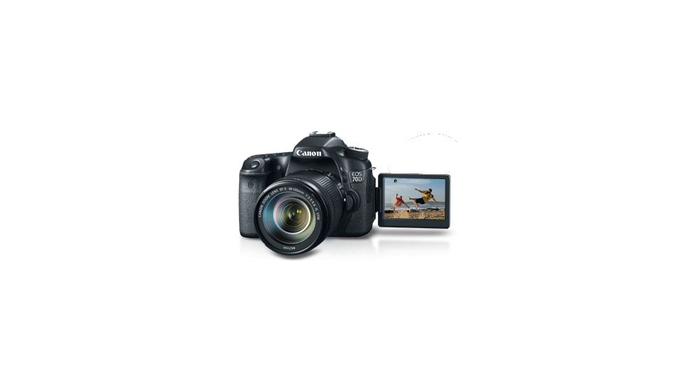 Canon EOS 70D Camera with EF-S 18"55mm IS STM Lenses Kit, Black 8469B009
