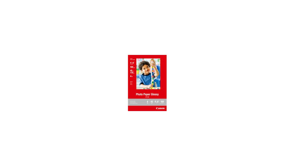 Canon Photo Paper Glossy 4 x 6, 100 Sheets 0775B022