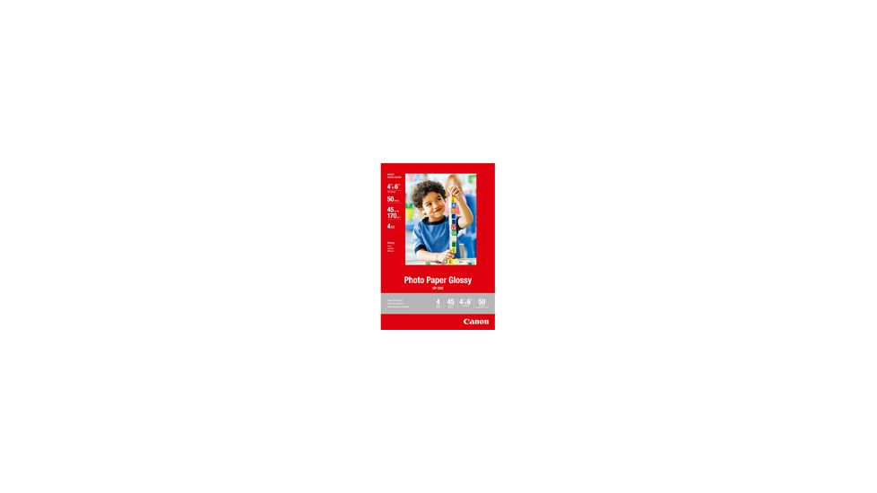 Canon Photo Paper Glossy 4 x 6, 50 Sheets 0775B021