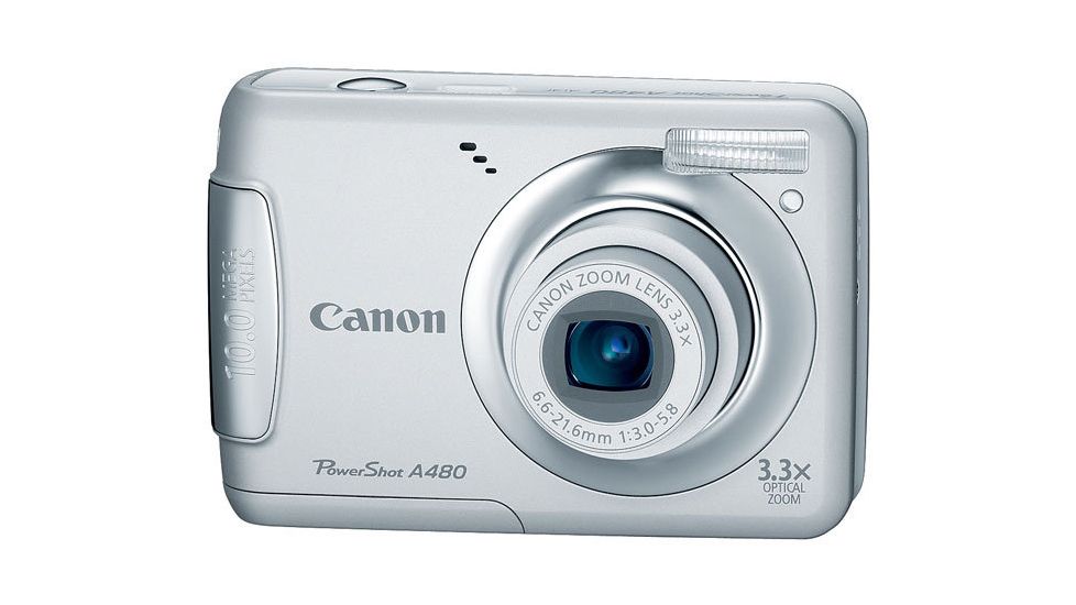 Canon PowerShot A480 10.0-megapixel 3.3x optical zoom Digital Camera Kit Silver 3474B001