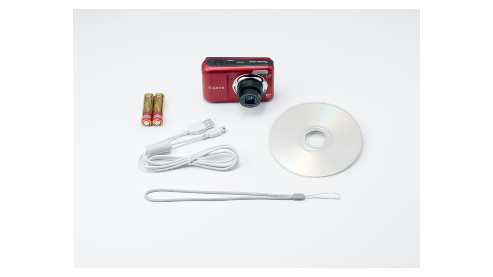 Canon PowerShot A800 10 MP Digital Camera, Red Included Accessories
