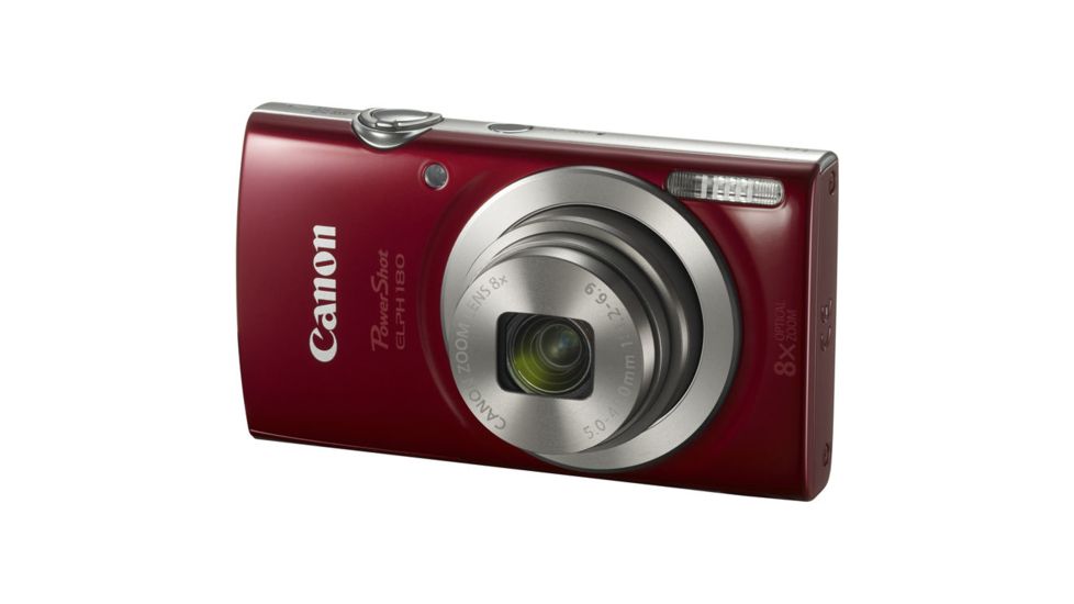 Canon PowerShot ELPH 180 20MP Digital Camera Kit, Red 1096C001