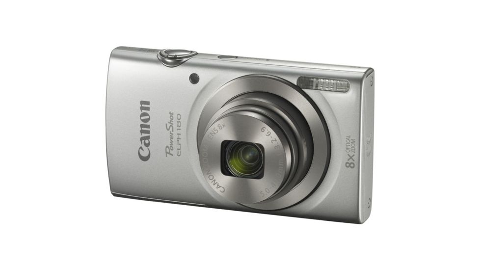 Canon PowerShot ELPH 180 20MP Digital Camera Kit, Silver 1093C001