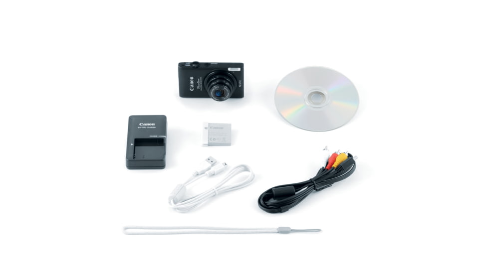 Canon PowerShot ELPH 300 HS 12.1 MP Digital Camera, Black Included Accessories
