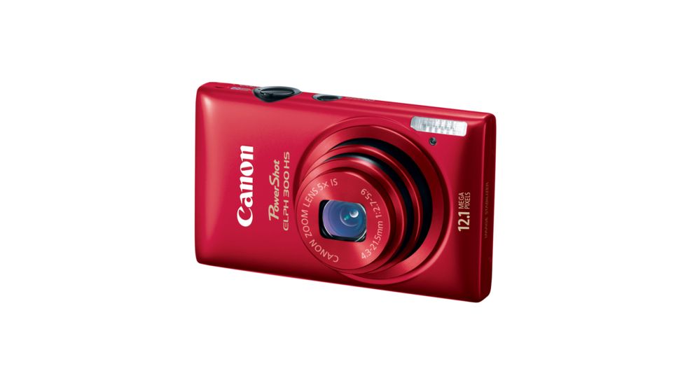 Canon PowerShot ELPH 300 HS 12.1 MP Digital Camera, Red 5097B001