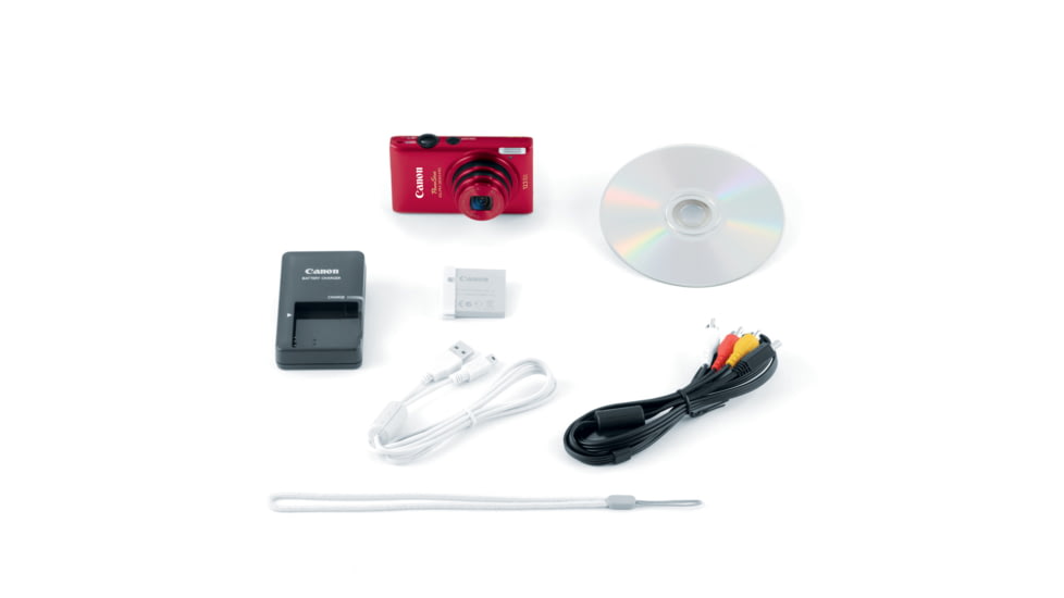 Canon PowerShot ELPH 300 HS 12.1 MP Digital Camera, Red Included Accessories