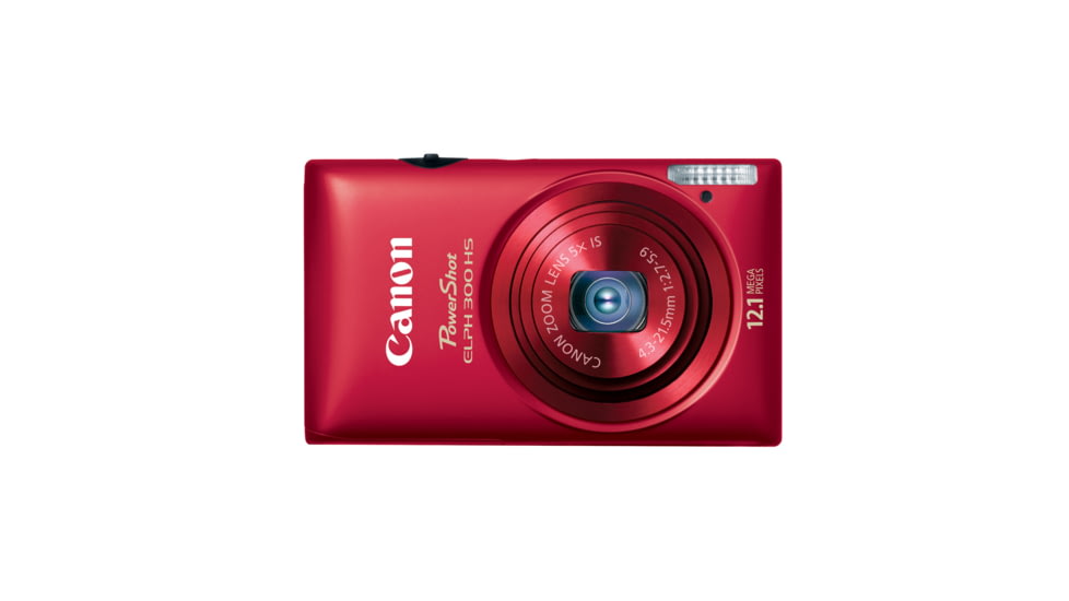 Canon PowerShot ELPH 300 HS 12.1 MP Digital Camera, Red
