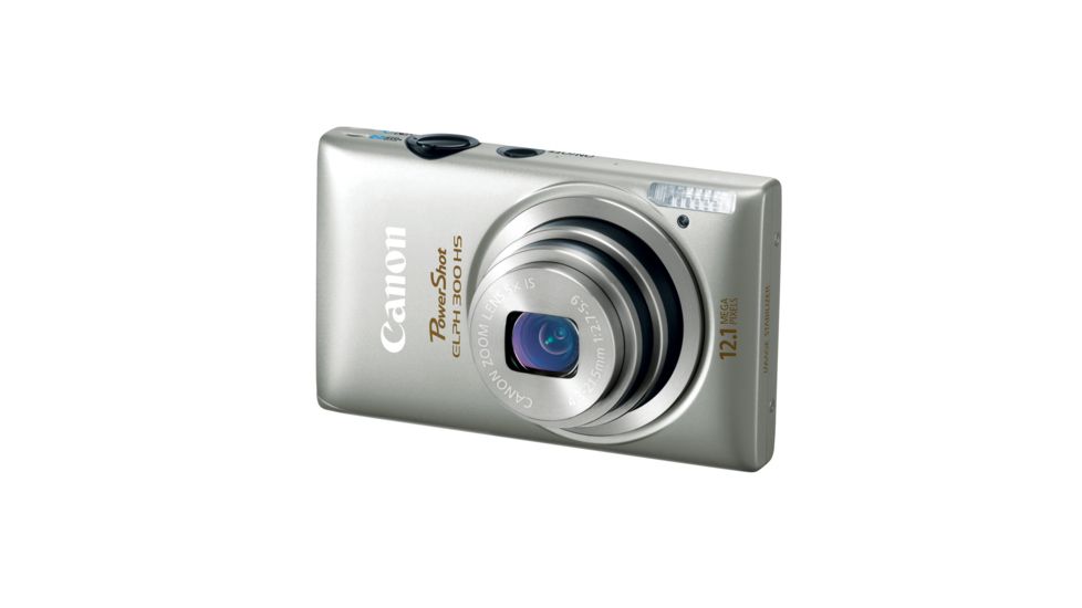 Canon PowerShot ELPH 300 HS 12.1 MP Digital Camera, Silver 5095B001