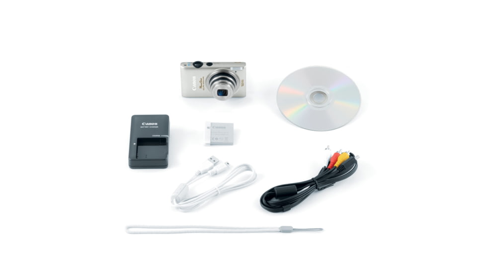 Canon PowerShot ELPH 300 HS 12.1 MP Digital Camera, Silver Included Accessories