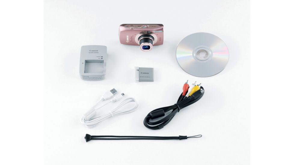 Canon PowerShot ELPH 500 HS 12.1 MP Digital Camera, Pink Included Accessories