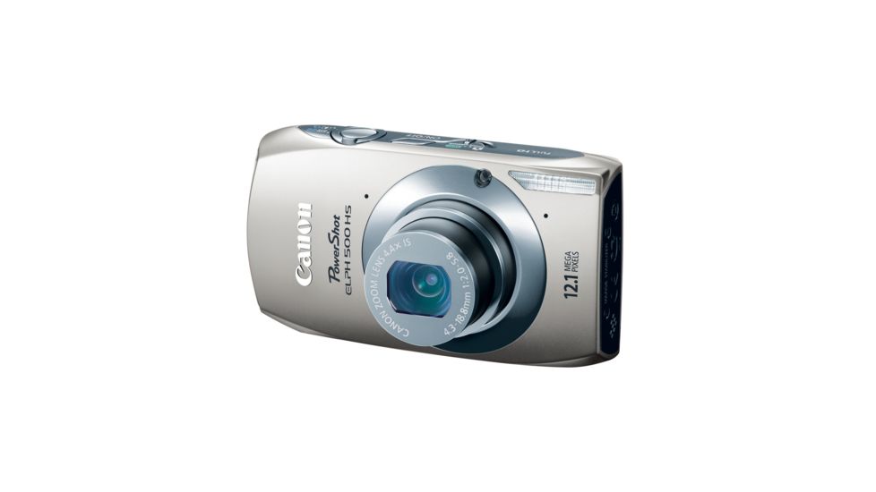 Canon PowerShot ELPH 500 HS 12.1 MP Digital Camera, Silver 5128B001