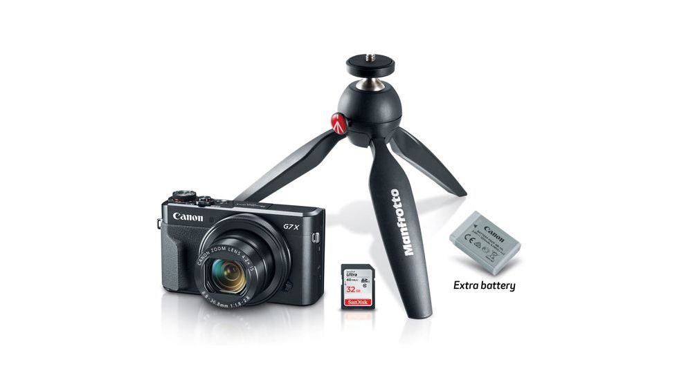 Canon PowerShot G7 X Mark II Video Creator Camera Kit, Black 1066C029