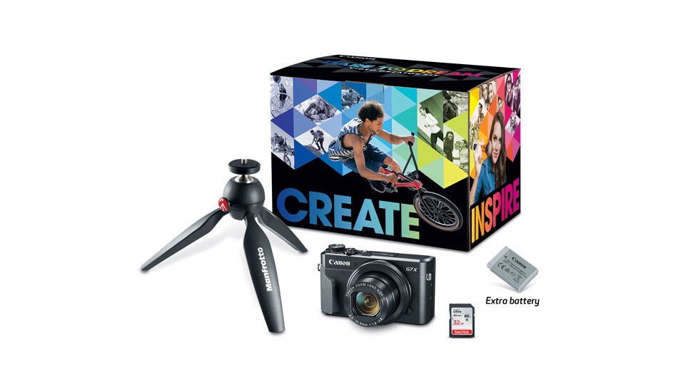 Canon PowerShot G7 X Mark II Video Creator Camera Kit, Black 1066C029