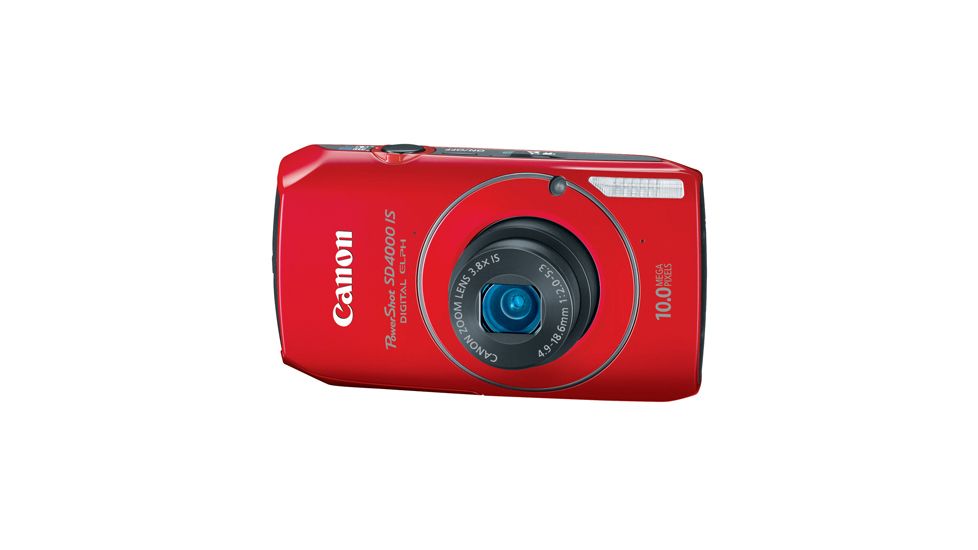 Canon Power Shot SD4000 IS Red Digital Camera Kit