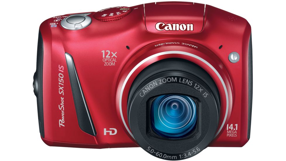 Canon Power-Shot SX 150IS 14.1MP Digital Camera, Red