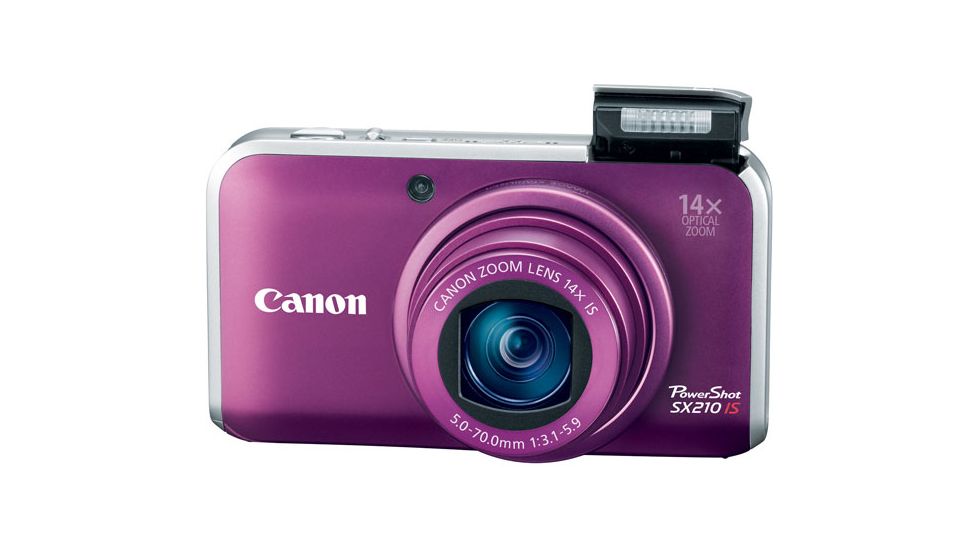 Canon Power Shot SX210 IS Purple Digital Camera Kit