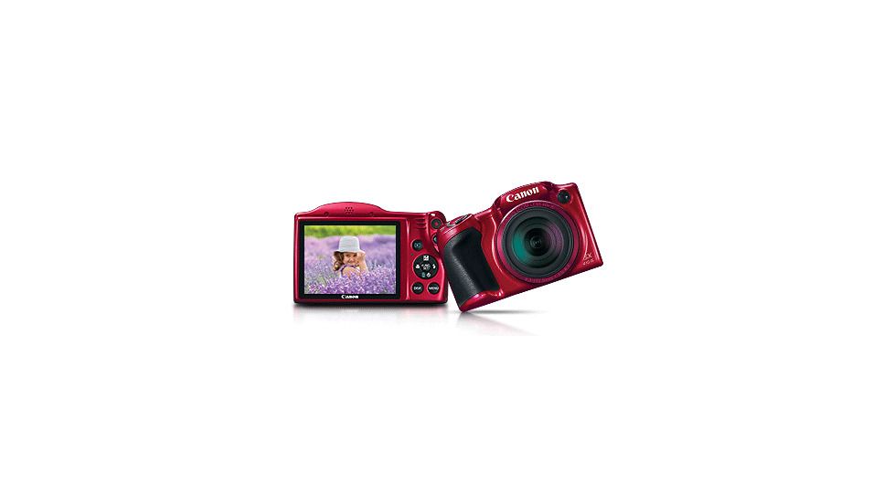 Canon PowerShot SX410 IS Camera Kit with  20.0 Megapixel sensor and Canon DIGIC 4+ Image Processor, Red 0108C001