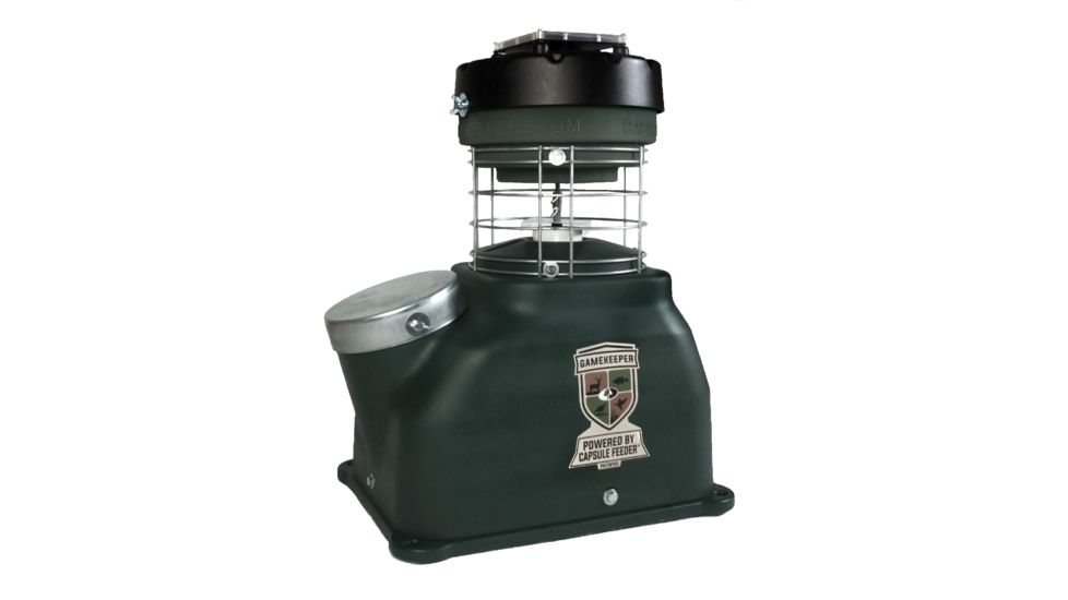 Capsule 100Lb Feeder Gamekeeper Model, Black/Green, 23 in x 18 in x 29 in, CAP-100