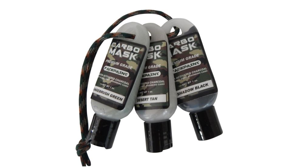 Carbomask Facepaint, Black/Sage/Tan 1 oz. 3 pk. 310156