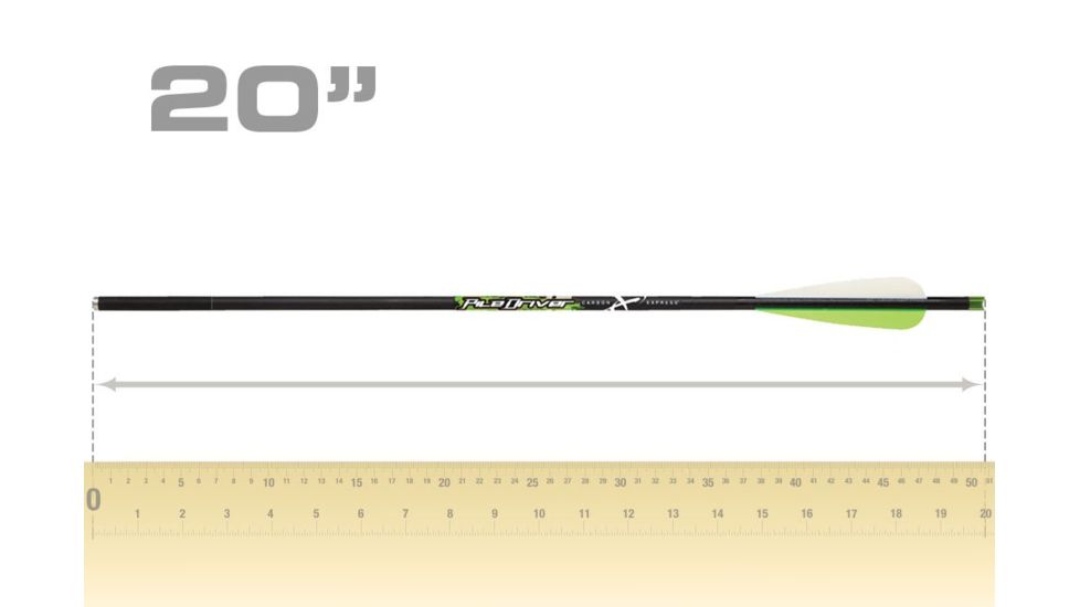 Carbon Express Piledriver, Crossbolts 20 in Moon/Flat 6pk, 52140