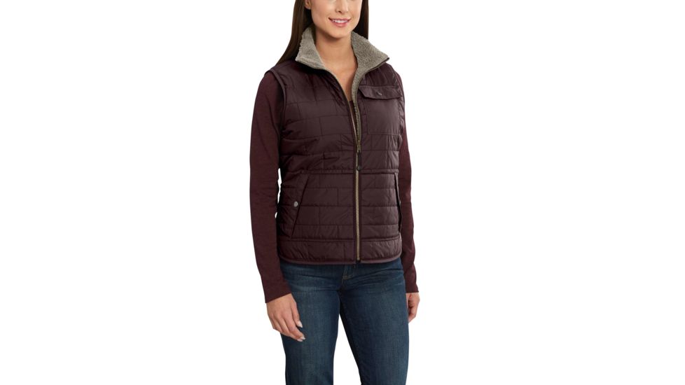 Carhartt Amoret Sherpa Lined Vest - Womens, Deep Wine, XXL-REG 102750-643-REG-XXL
