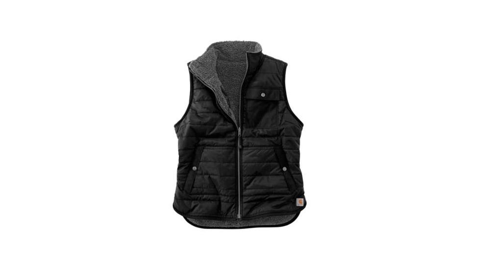 Carhartt Amoret Flannel Lined Vest - Womens, Black, XXL-REG, 102750-001-REG-XXL