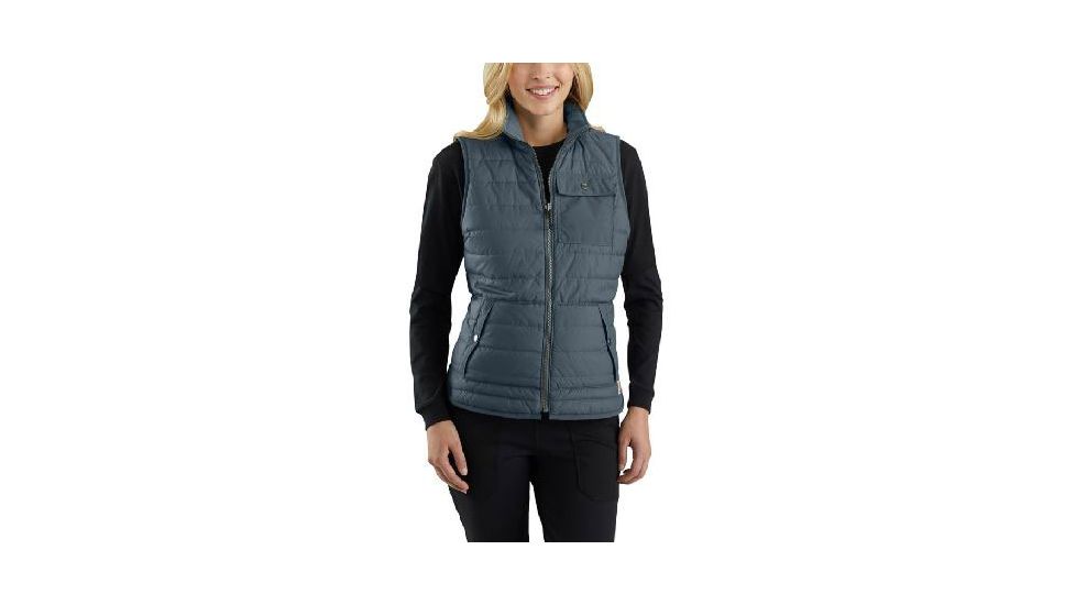 Carhartt Amoret Flannel Lined Vest - Womens, Dark Slate, XXL-REG, 102749-433-REG-XXL