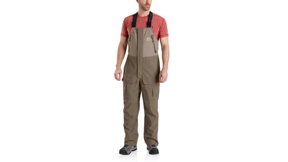 Carhartt Angler Bib Pants - Mens, Desert/Driftwood, M-REG 102984-254-REG-M
