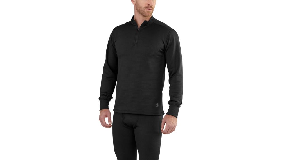 Carhartt Base Flame-Resistantce Extremes Super Cold Weather Quarter Zip for Mens, Black, Small/Regular 102351-001-REG-S