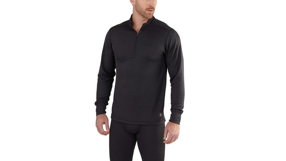 Carhartt Base Force Extremes Cold Weather Camo Quarter Zip for Mens, Black, Extra Large/Regular 102223-001-REG-XL