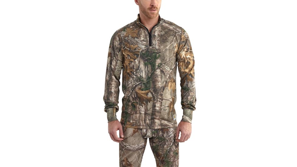 Carhartt Base Force Extremes Cold Weather Camo Quarter Zip for Mens, Realtree Xtra, 3XL/Tall 102224-977-TLL-3XL