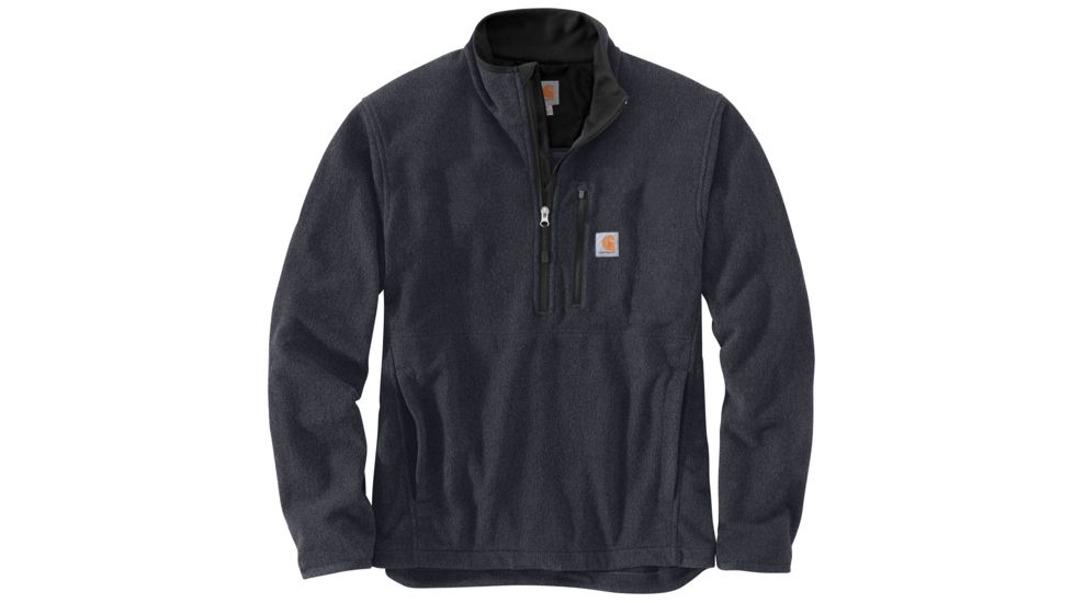 Carhartt Bentzen Half Zip Fleece - Mens, Black Heather, Extra Large, 103831-013-REG-XL