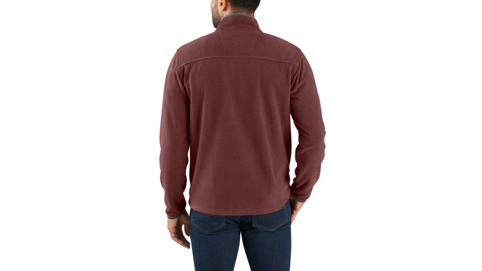 Carhartt Bentzen Half Zip Fleece - Mens, Dark Cedar Heather, Large, 103831-228-REG-L