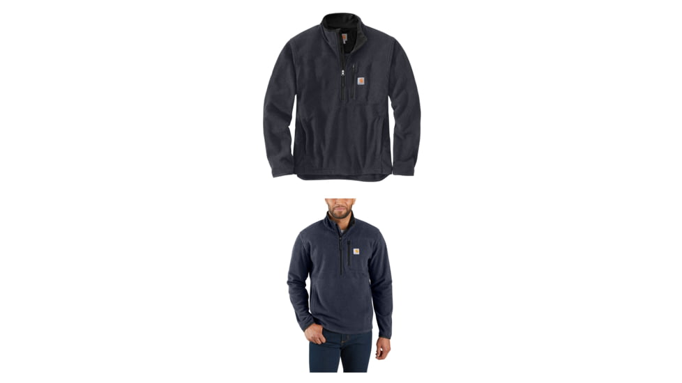 Carhartt Bentzen Half Zip Fleece - Men's, Black Heather, Navy Heather