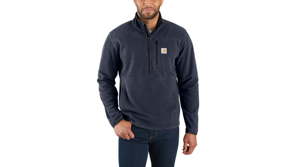 Carhartt Bentzen Half Zip Fleece - Mens, Navy Heather, Large, 103831-981-REG-L