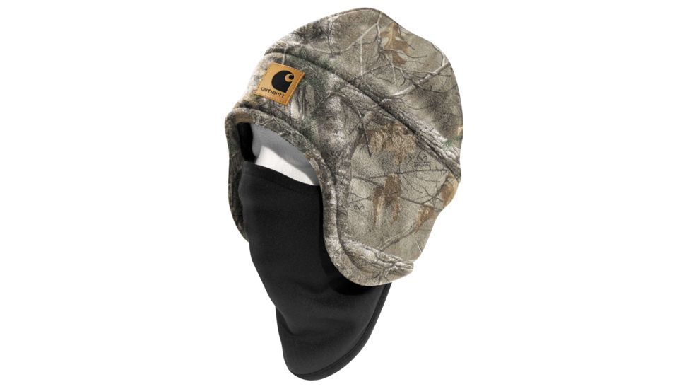 Carhartt Camo Fleece 2 in 1 Headwear for Mens, Realtree Xtra, One Size Fits All A295-977-OFA