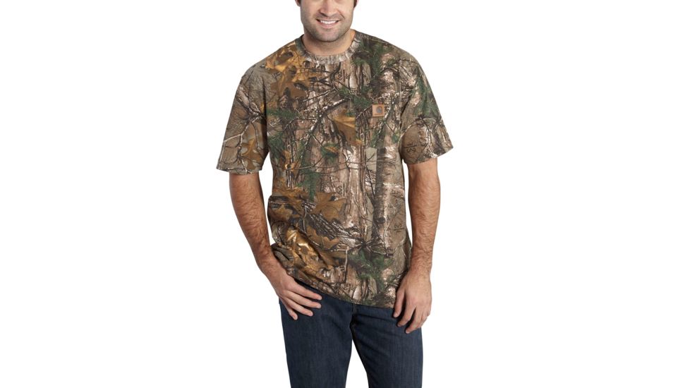 Carhartt Camo Short Sleeve T-Shirt for Mens, Realtree Xtra, Small/Regular K287-977-REG-SML